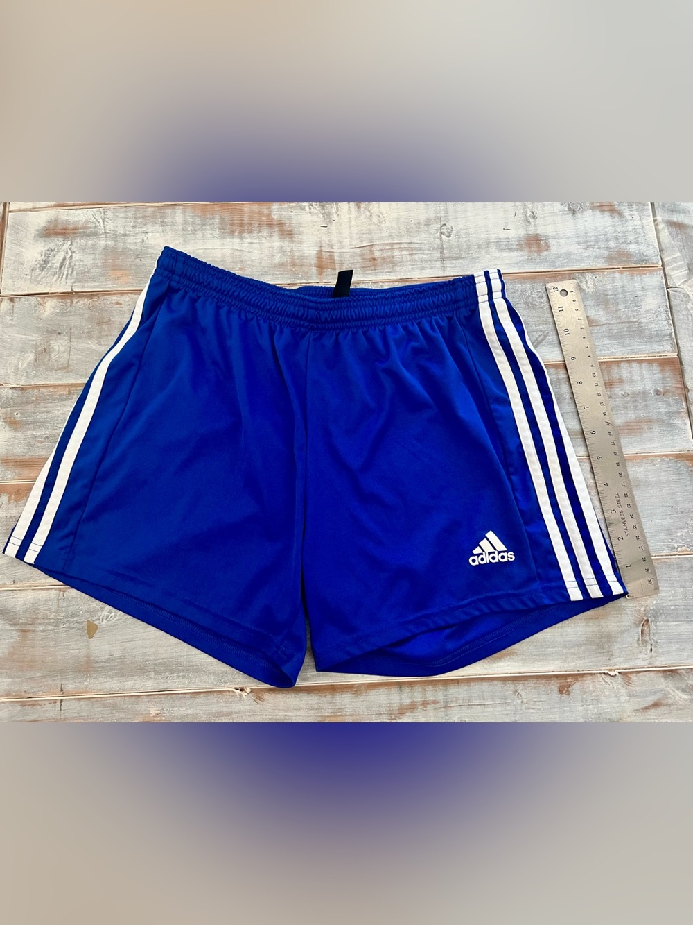 Adidas Blue Primegreen Athletic Shorts (M)